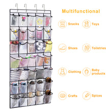 Load image into Gallery viewer, Kusmil Over the Door Shoe Organizer, 35 Large Pockets Hanging Shoe Organizer, White
