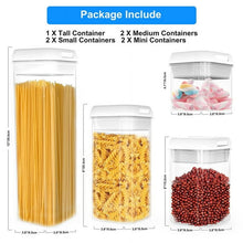 Load image into Gallery viewer, Airtight Food Storage Containers, 7 Pieces BPA Free Plastic Cereal Containers with Easy Lock Lids for Kitchen Pantry
