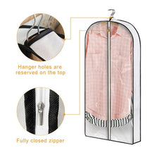 Load image into Gallery viewer, Kusmil 40&quot; Hanging Garment Bags for Closet Storage Suit Bag 4&quot; Gusseted Clear Clothes Cover for Coat, Jacket, Sweater (3 Packs)
