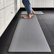 Load image into Gallery viewer, Kitchen Rugs, Cushioned Anti-Fatigue Kitchen Runner, Non Skid Waterproof Comfort Standing Floor Mat, 17&quot;x70&quot;, Grey
