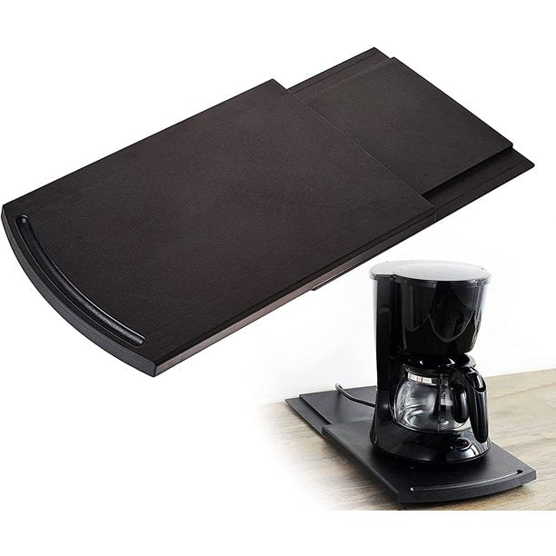 Kitchen Caddy Sliding Coffee Tray Mat, Under Cabinet Appliance Coffee Maker Toaster Countertop Storage Moving Slider - 12